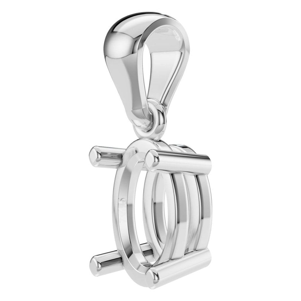 PE-1923 White Gold Pendant UNSET - ANGLE