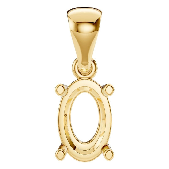Solitaire Pendant Mounting - Oval 7x4.5mm