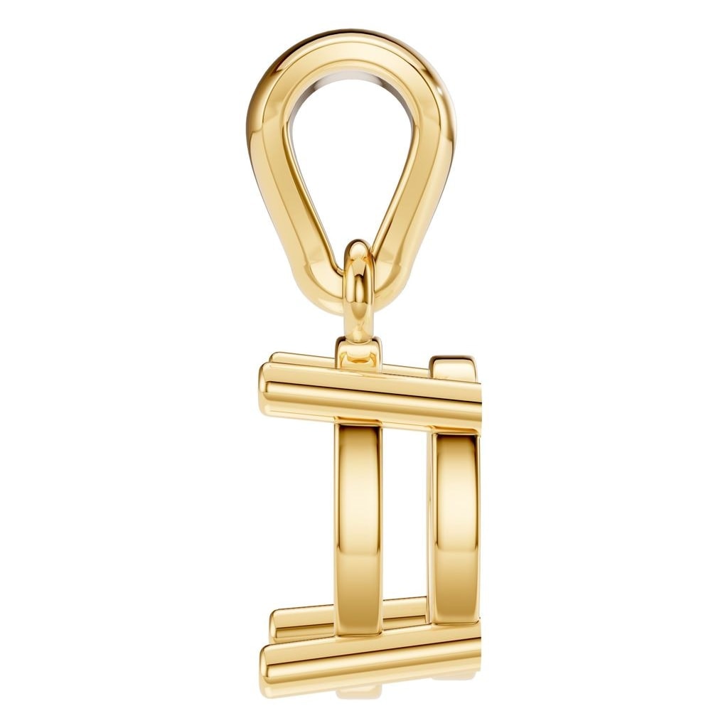 PE-1923 Yellow Gold Pendant UNSET - Side View
