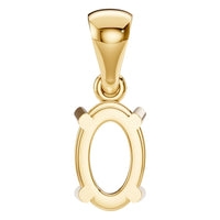 PE-1923 Yellow Gold Pendant UNSET - BACK