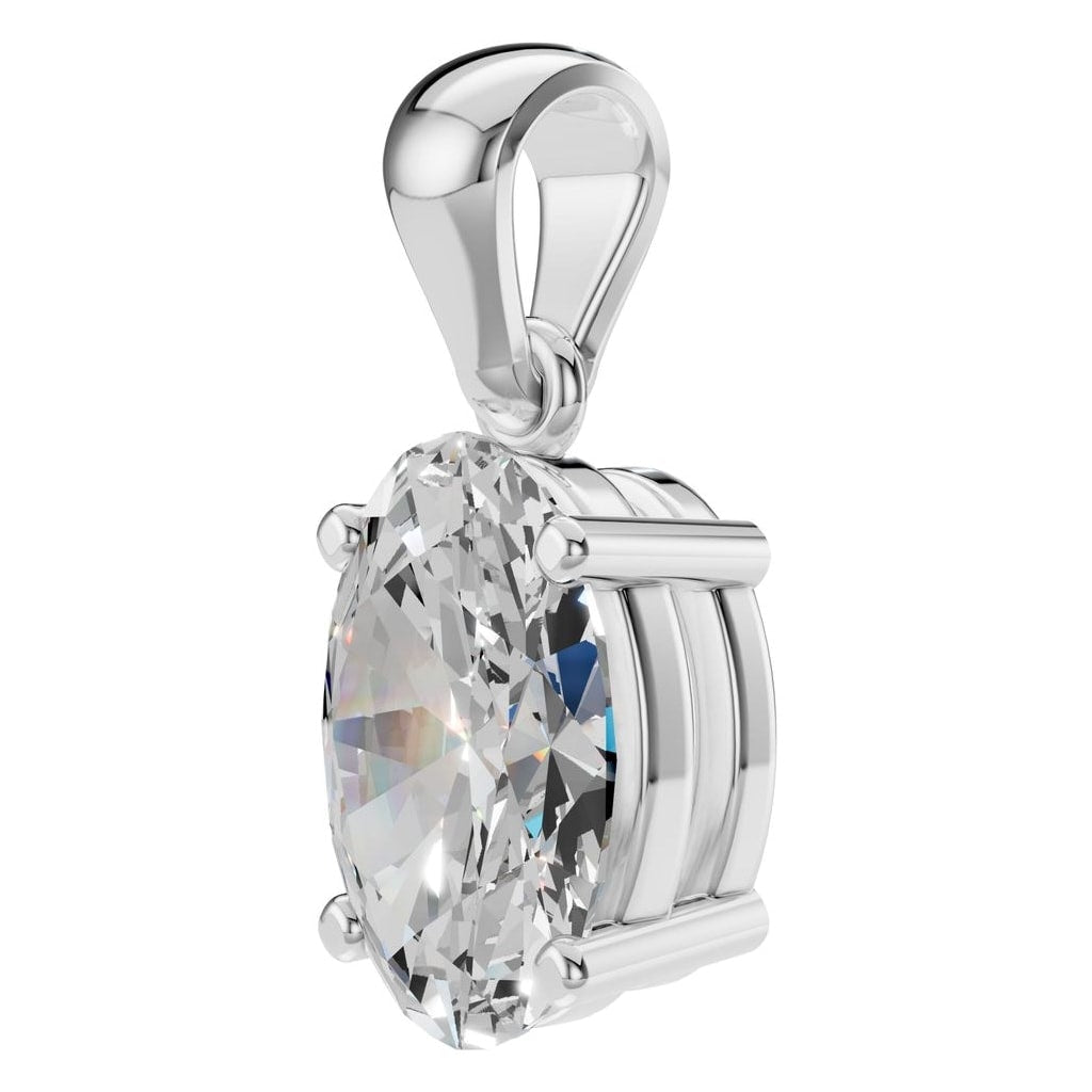 PE-1923 White Gold Pendant SET - ANGLE