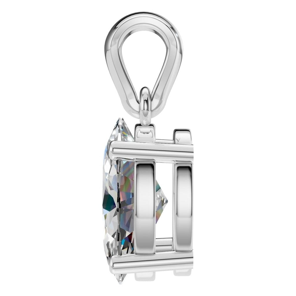 PE-1923 White Gold Pendant SET - Side View
