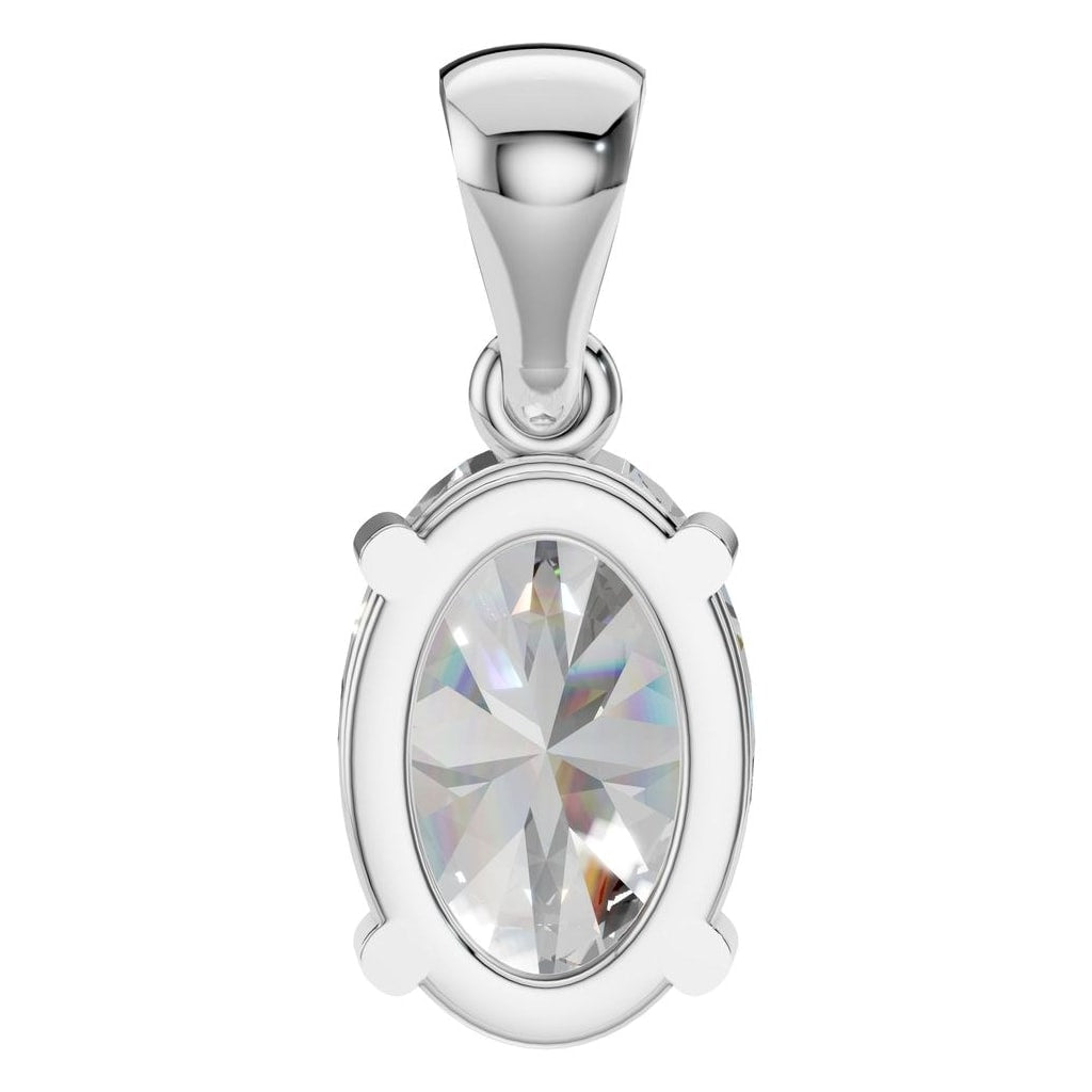 PE-1923 White Gold Pendant SET - BACK