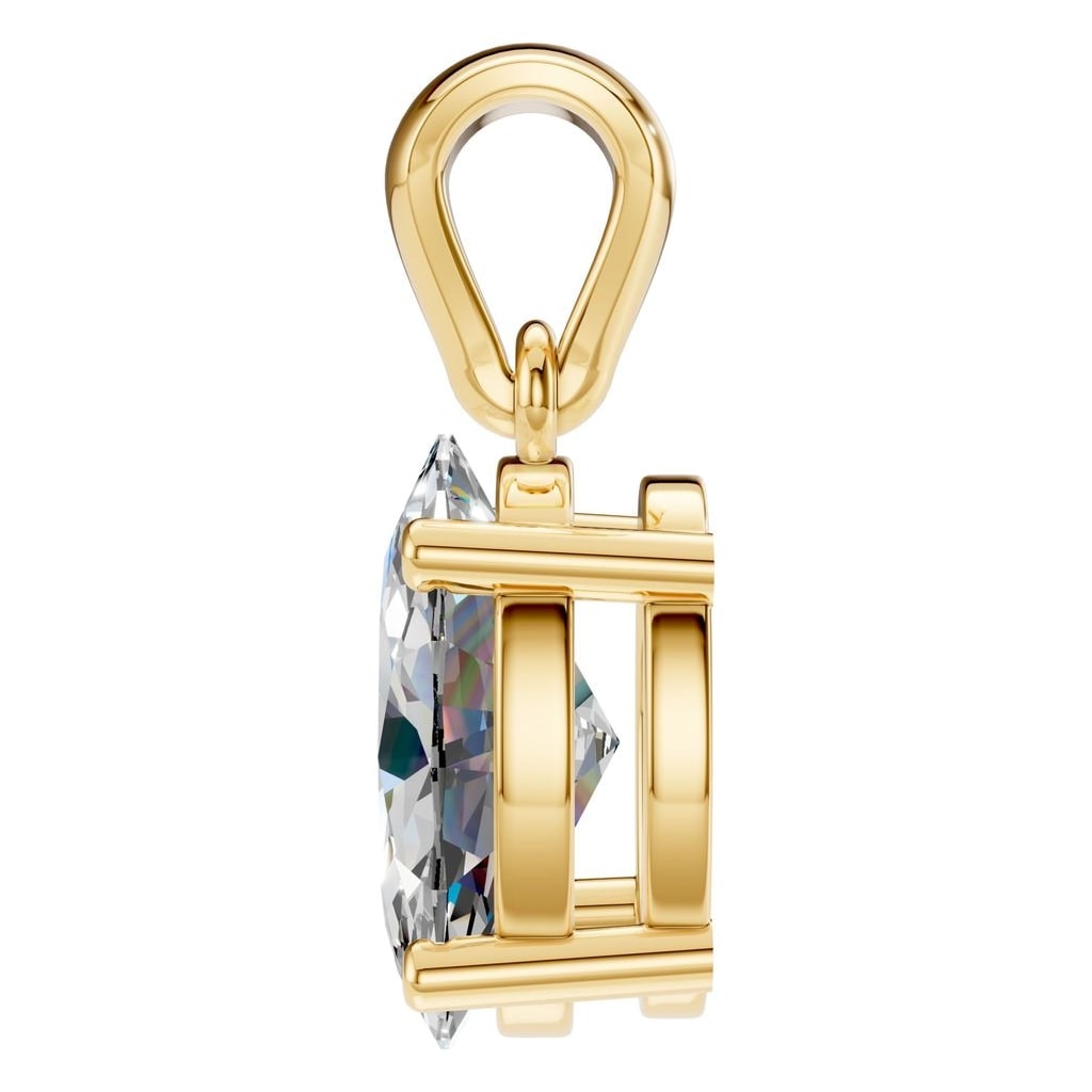 PE-1923 Yellow Gold Pendant SET - Side View