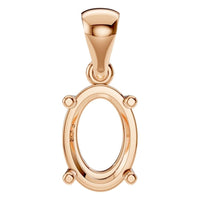 PE-1923 Rose Gold Pendant UNSET - Main View