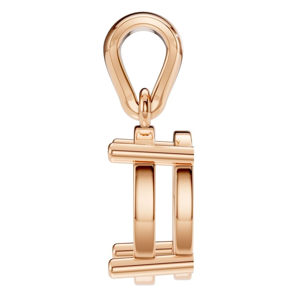 PE-1923 Rose Gold Pendant UNSET - Side View