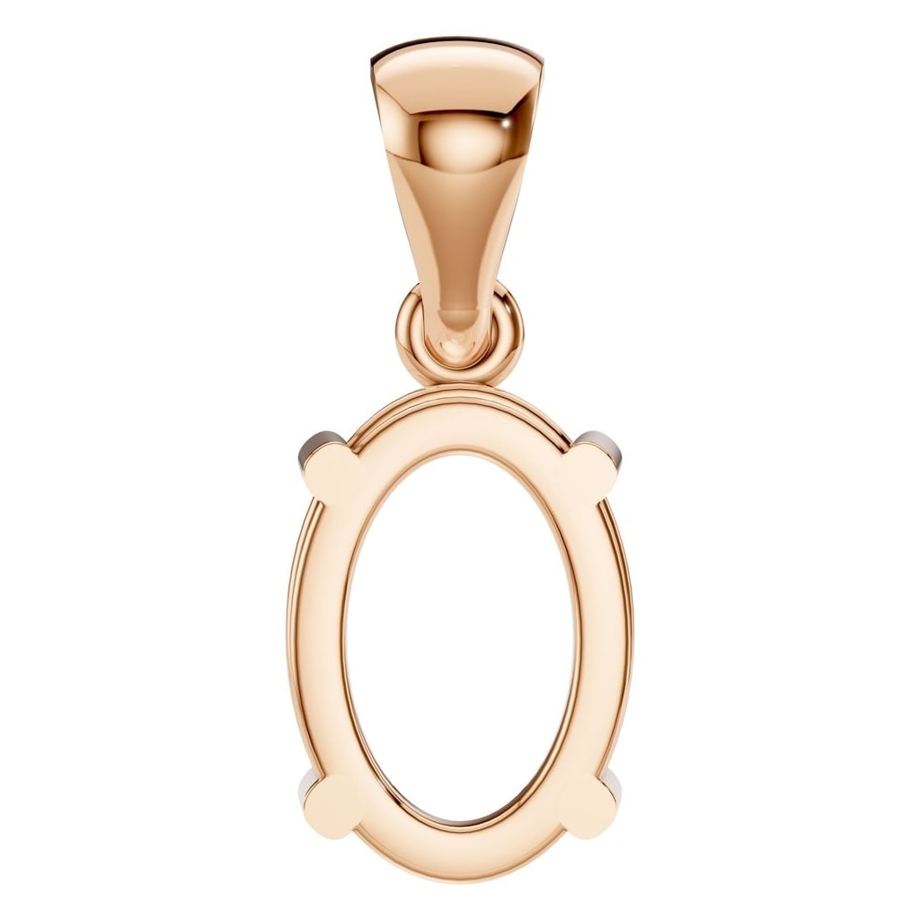 PE-1923 Rose Gold Pendant UNSET - BACK