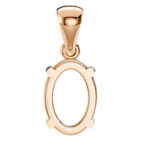 PE-1923 Rose Gold Pendant UNSET - BACK