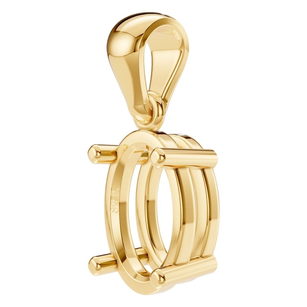 PE-1923 Yellow Gold Pendant UNSET - ANGLE