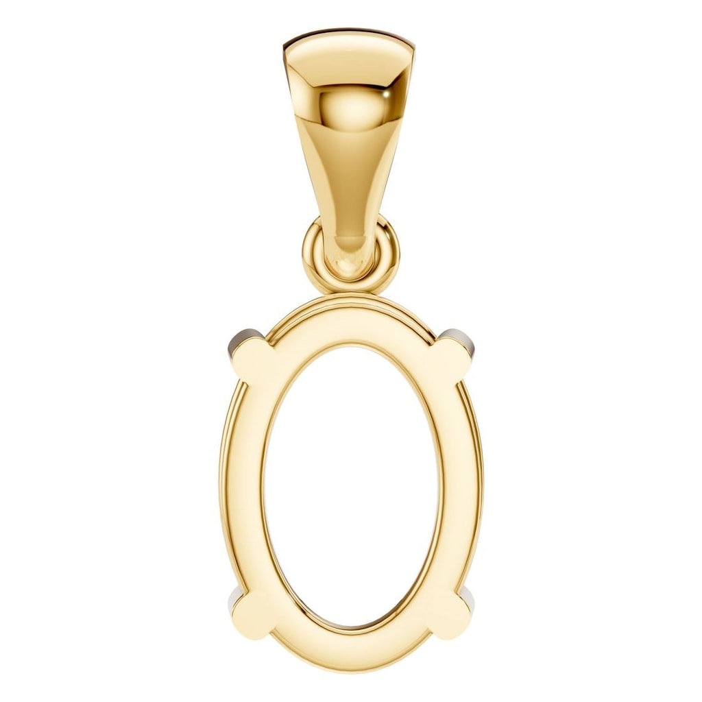 PE-1923 Yellow Gold Pendant UNSET - BACK