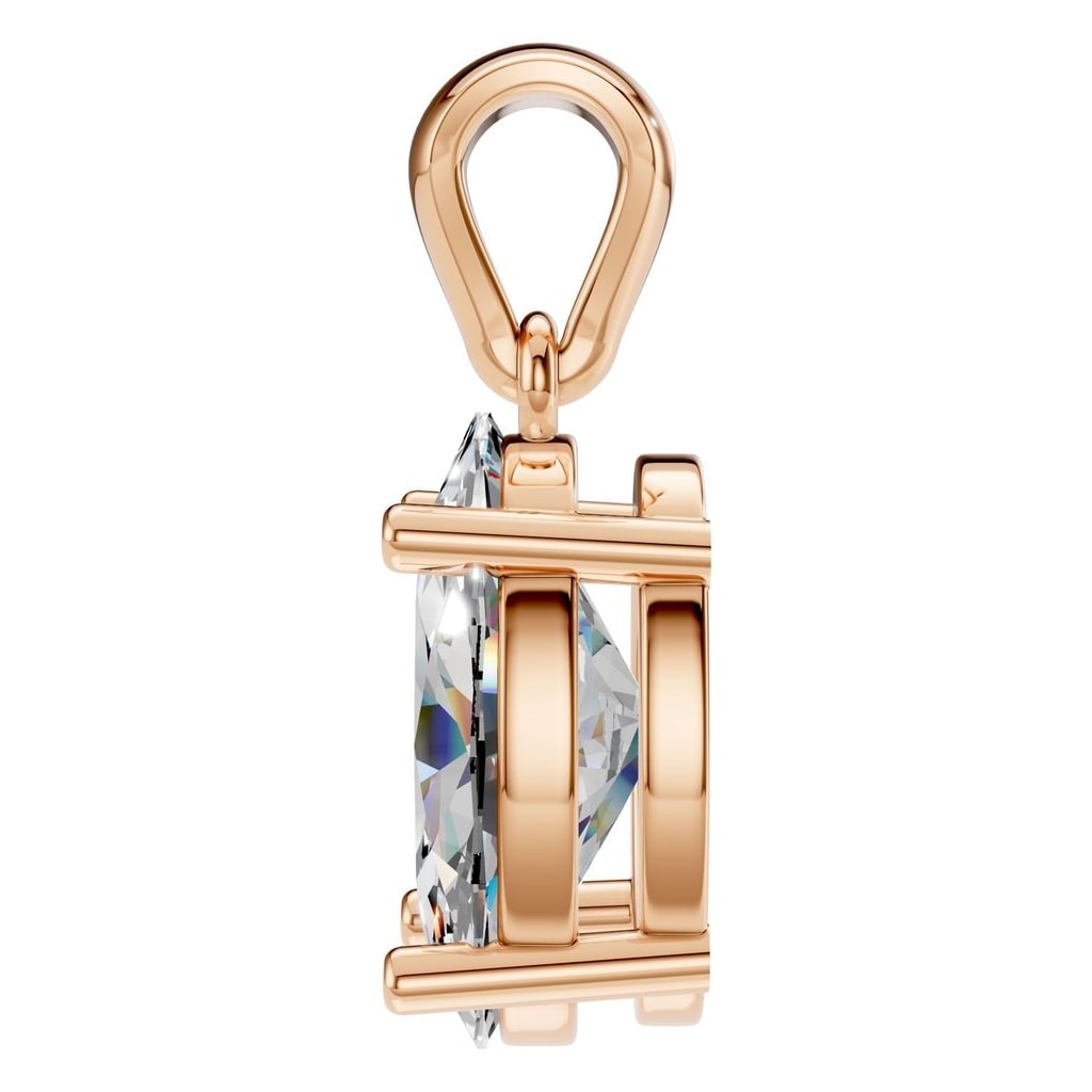 PE-1923 Rose Gold Pendant SET - Side View