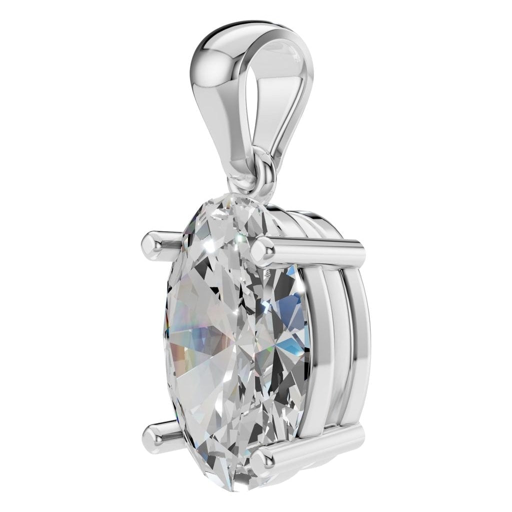 PE-1923 White Gold Pendant SET - ANGLE