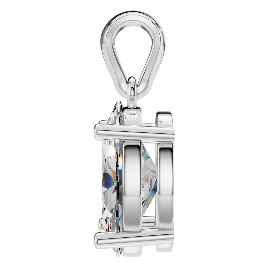 PE-1923 White Gold Pendant SET - Side View