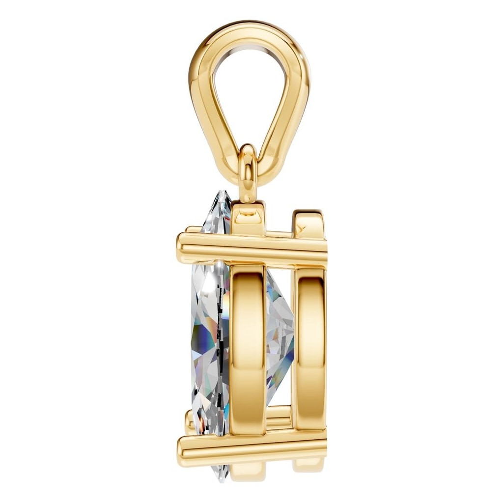 PE-1923 Yellow Gold Pendant SET - Side View