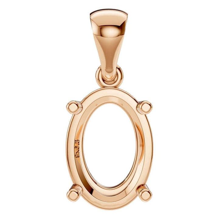 Solitaire Pendant Mounting - Oval 9x6mm