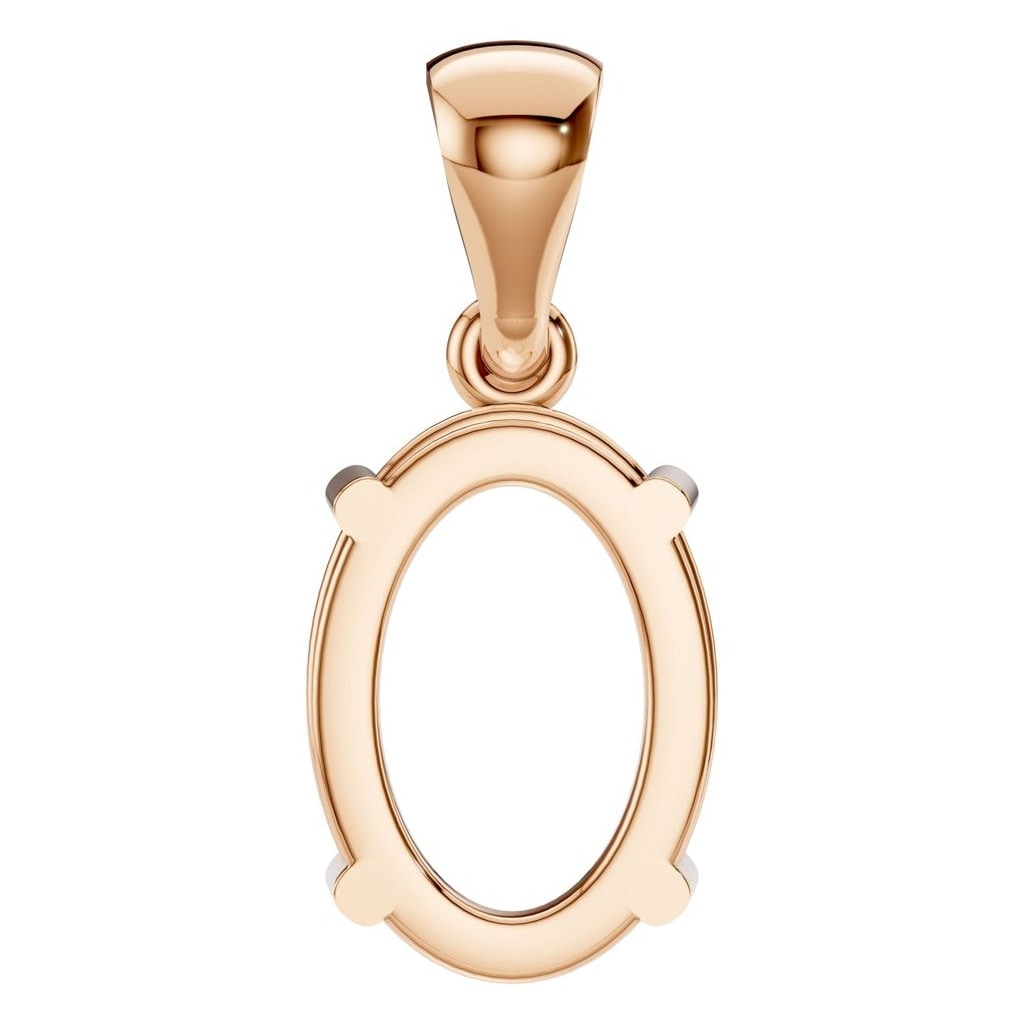 PE-1923 Rose Gold Pendant UNSET - BACK