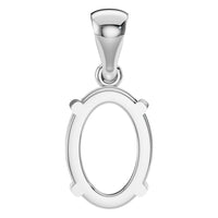 PE-1923 White Gold Pendant UNSET - BACK