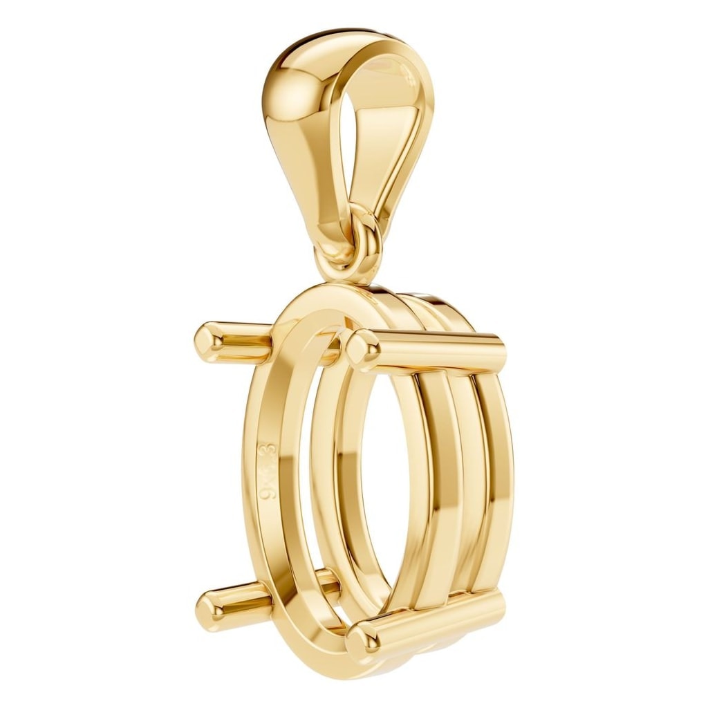 PE-1923 Yellow Gold Pendant UNSET - ANGLE