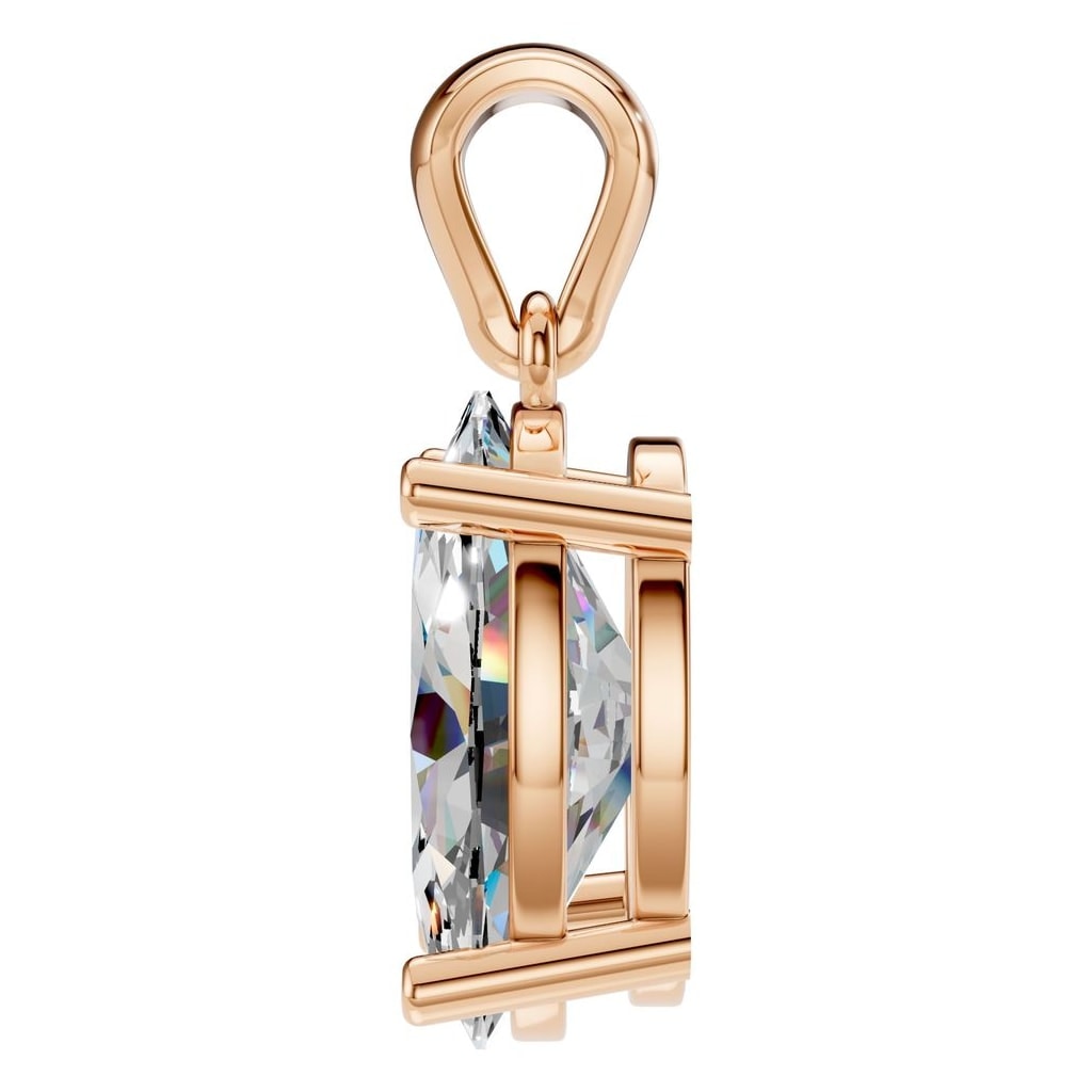 PE-1923 Rose Gold Pendant SET - Side View
