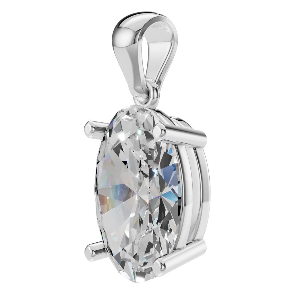 PE-1923 White Gold Pendant SET - ANGLE