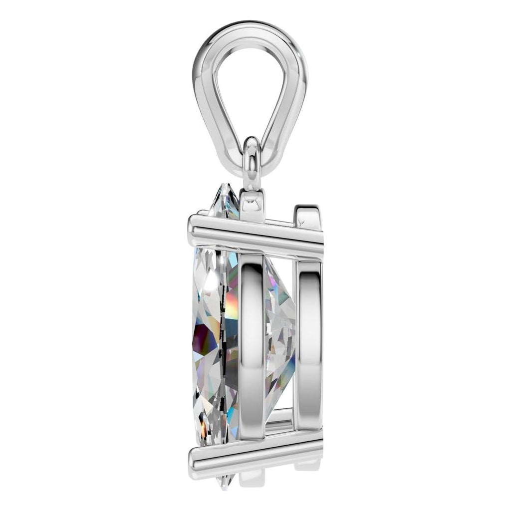 PE-1923 White Gold Pendant SET - Side View