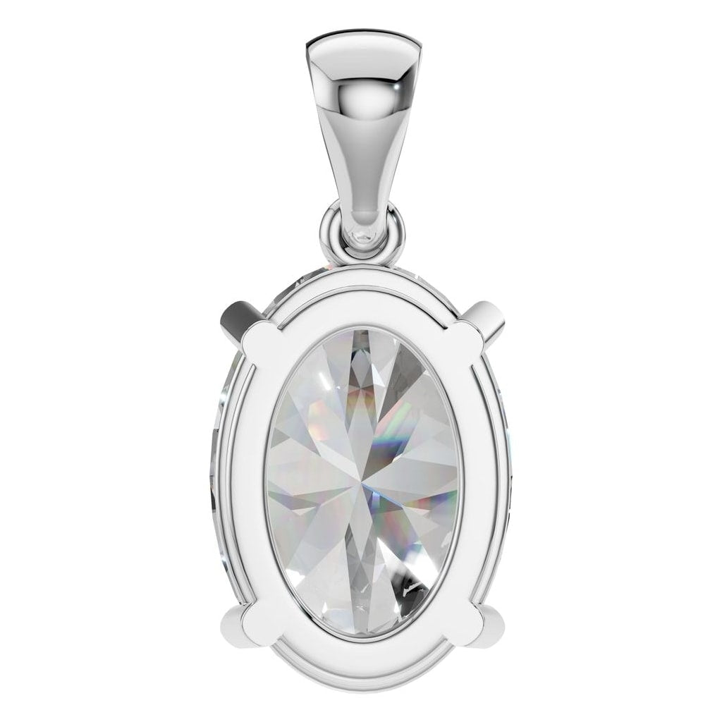 PE-1923 White Gold Pendant SET - BACK