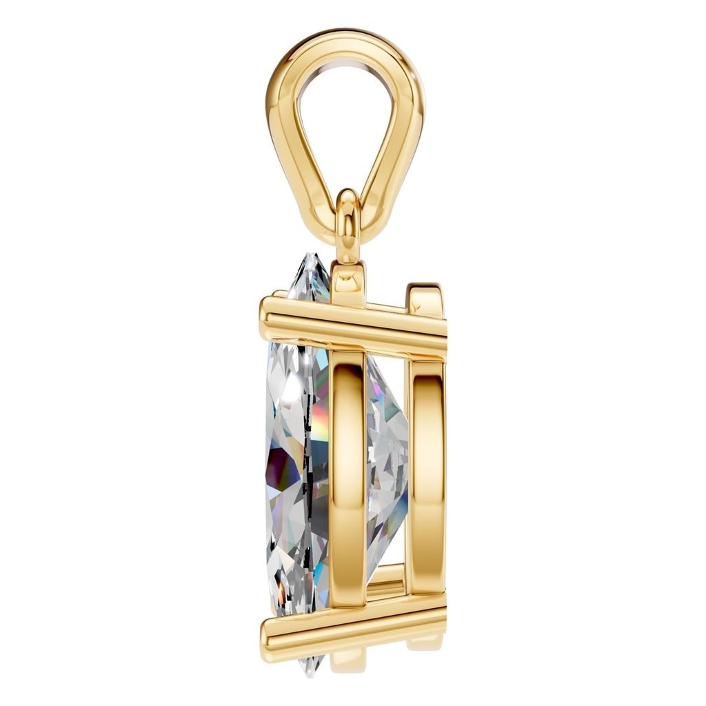 PE-1923 Yellow Gold Pendant SET - Side View