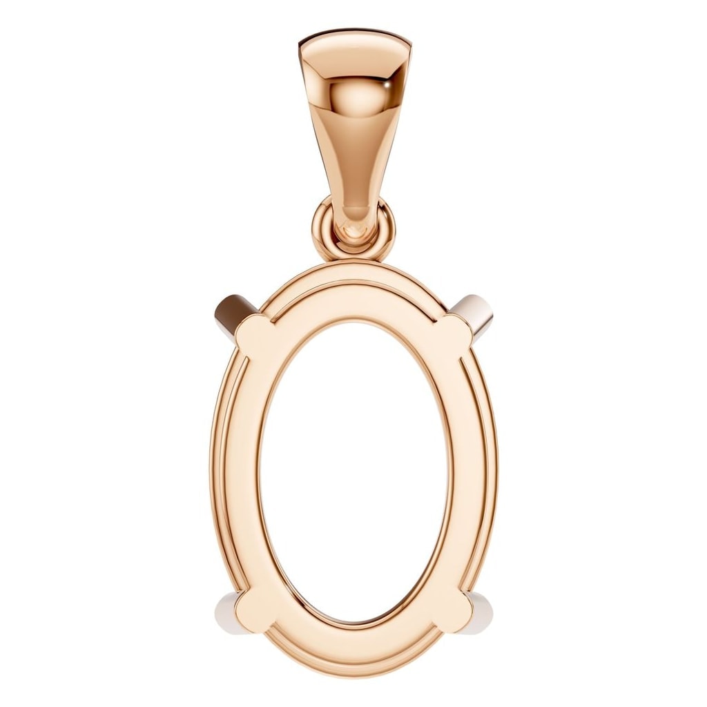 PE-1923 Rose Gold Pendant UNSET - BACK