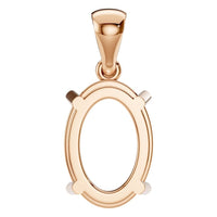 PE-1923 Rose Gold Pendant UNSET - BACK