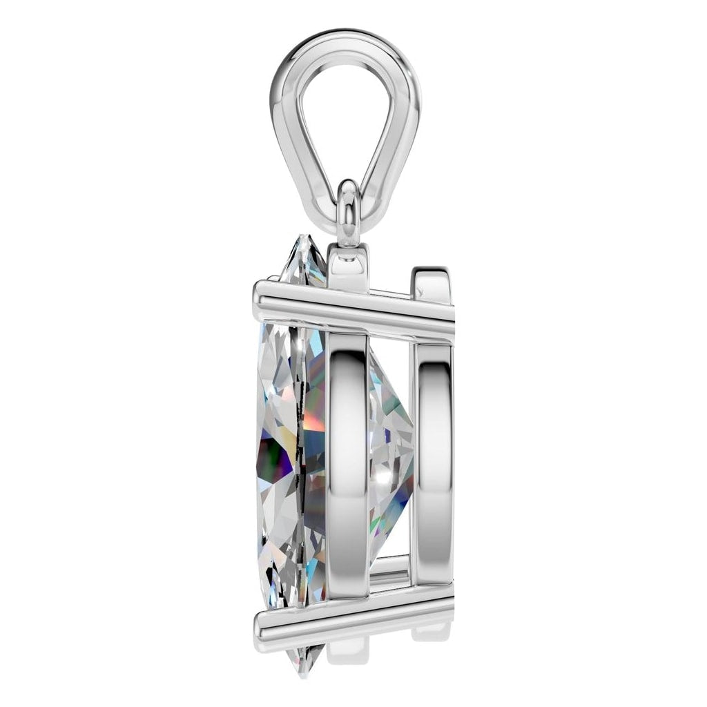 PE-1923 White Gold Pendant SET - Side View