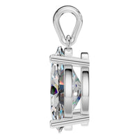 PE-1923 White Gold Pendant SET - Side View