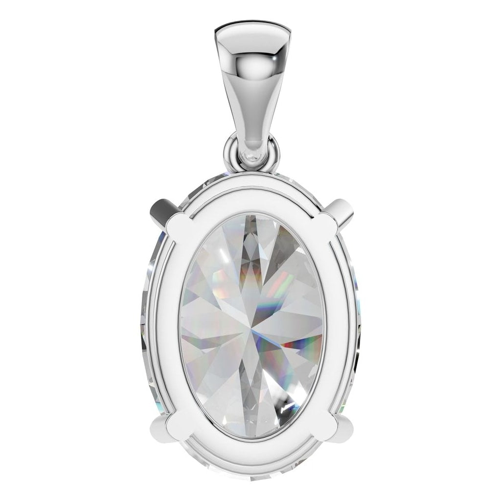 PE-1923 White Gold Pendant SET - BACK