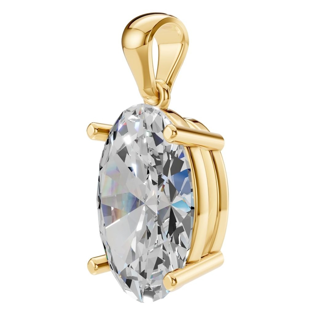 PE-1923 Yellow Gold Pendant SET - ANGLE