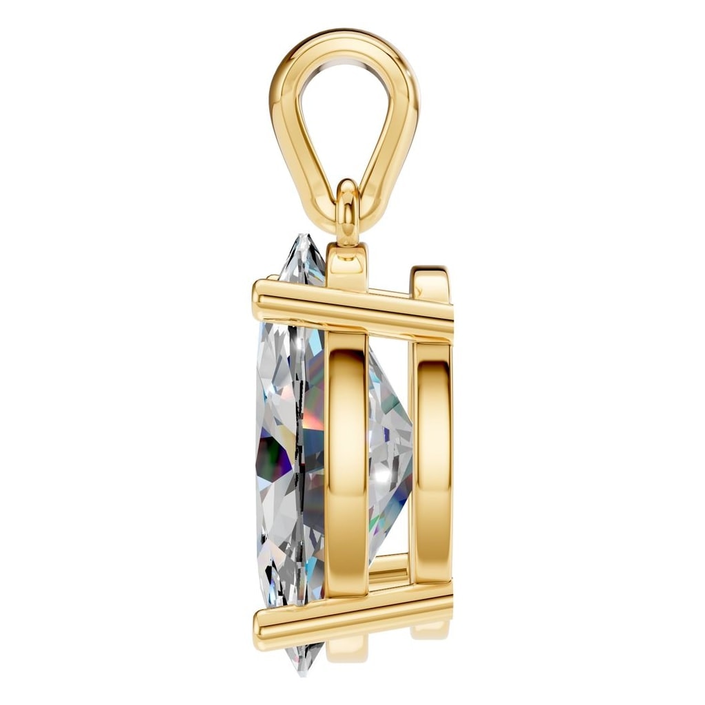 PE-1923 Yellow Gold Pendant SET - Side View