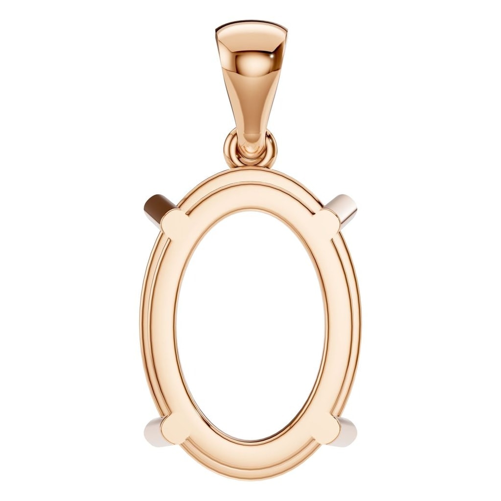 PE-1923 Rose Gold Pendant UNSET - BACK