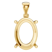 PE-1923 Yellow Gold Pendant UNSET - Main View