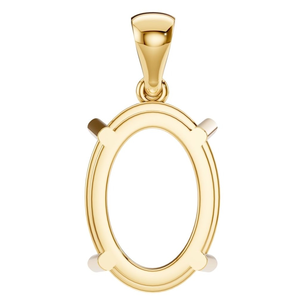 PE-1923 Yellow Gold Pendant UNSET - BACK