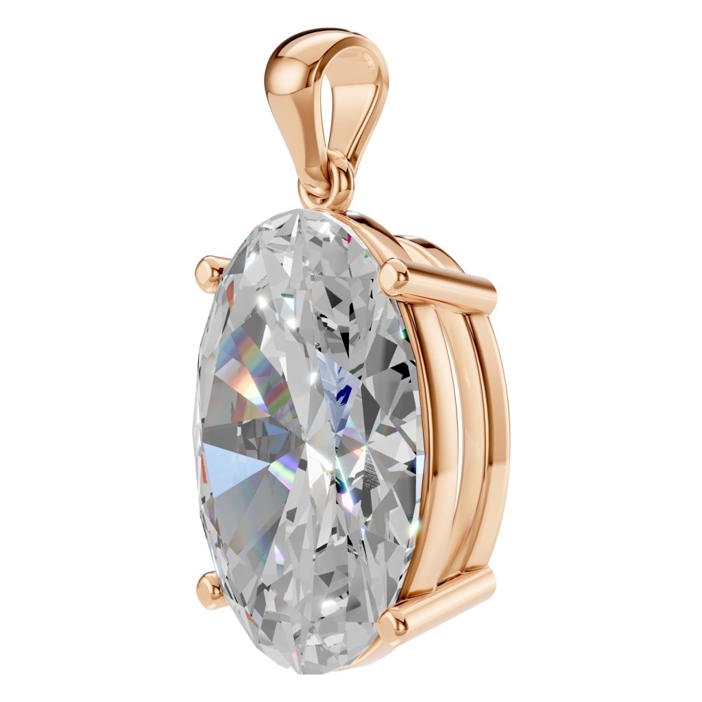 PE-1923 Rose Gold Pendant SET - ANGLE