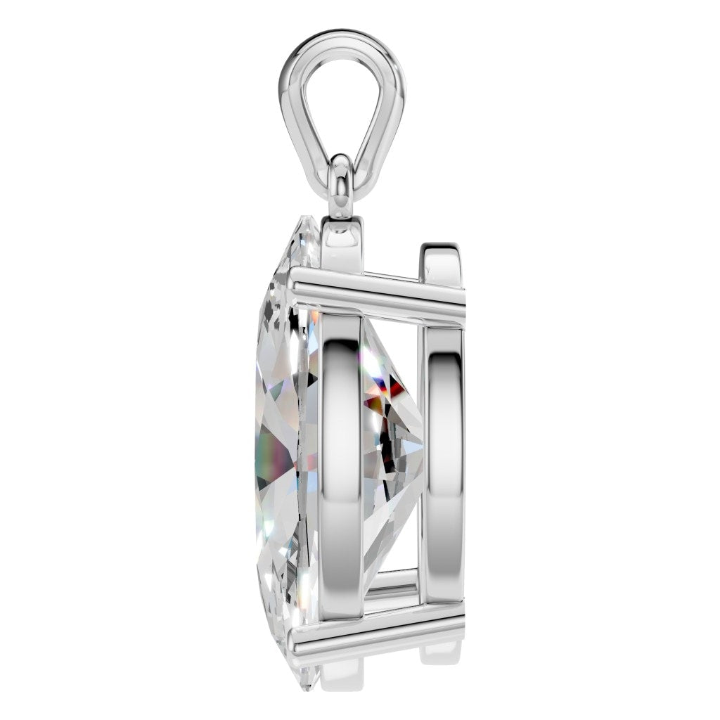 PE-1923 White Gold Pendant SET - Side View