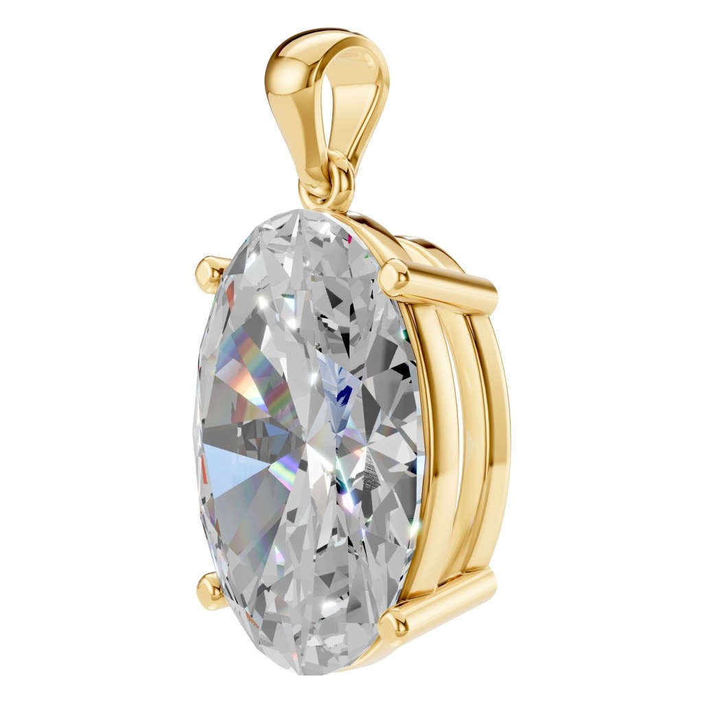 PE-1923 Yellow Gold Pendant SET - ANGLE