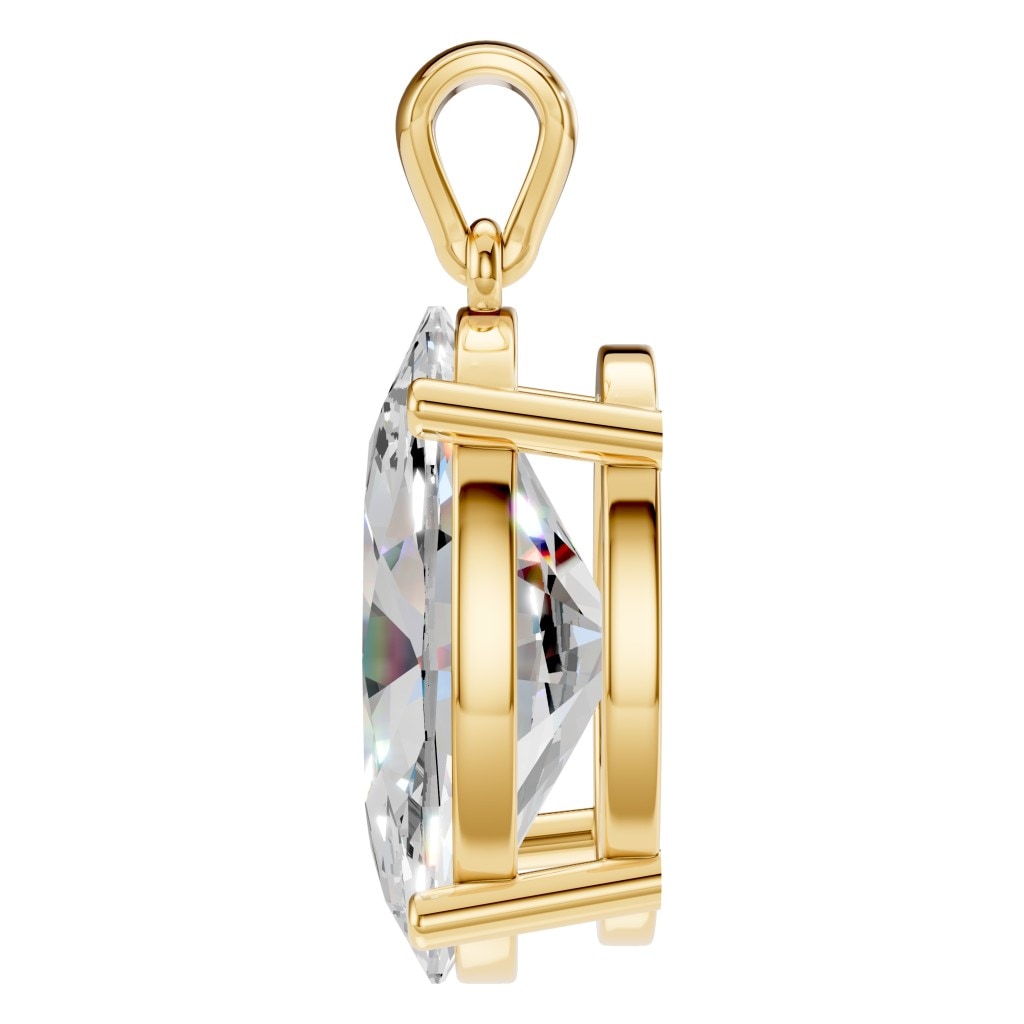PE-1923 Yellow Gold Pendant SET - Side View