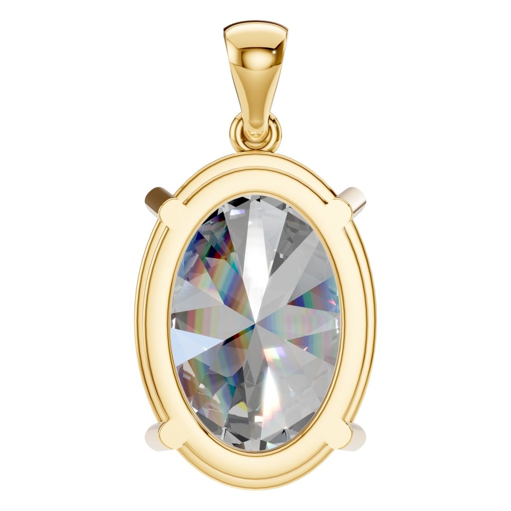 PE-1923 Yellow Gold Pendant SET - BACK