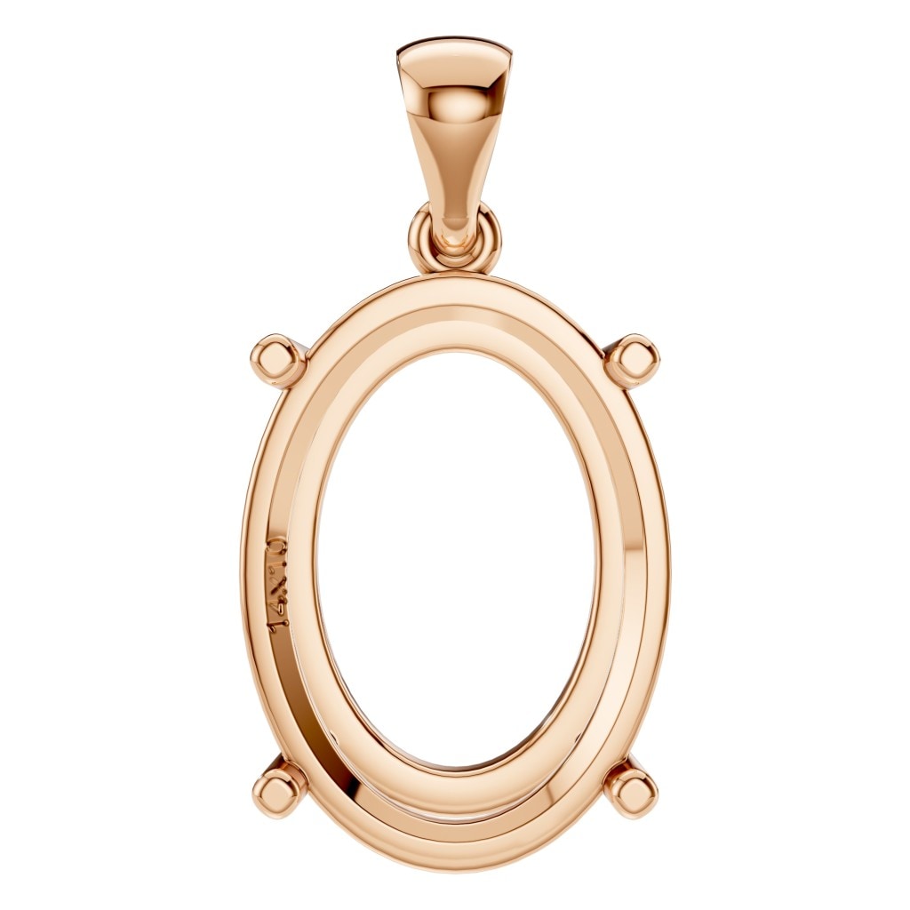 PE-1923 Rose Gold Pendant UNSET - Main View