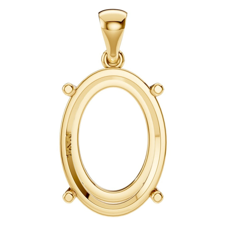 Solitaire Pendant Mounting - Oval 14x10mm