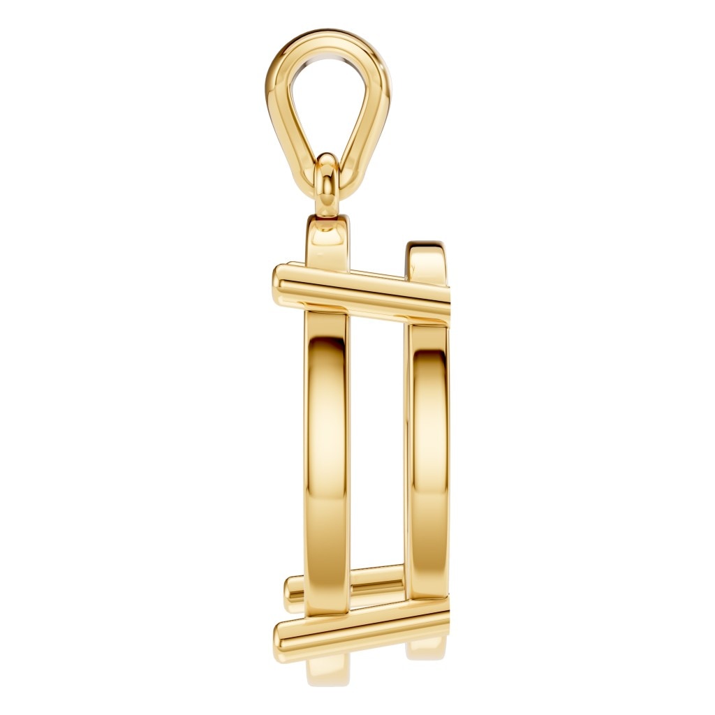 PE-1923 Yellow Gold Pendant UNSET - Side View