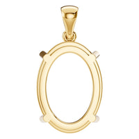 PE-1923 Yellow Gold Pendant UNSET - BACK