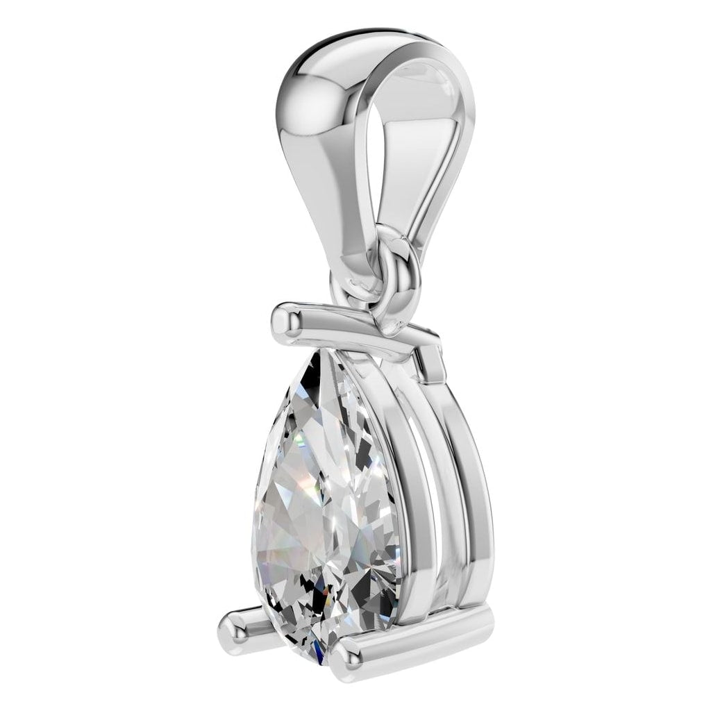 PE-1923 White Gold Pendant SET - ANGLE