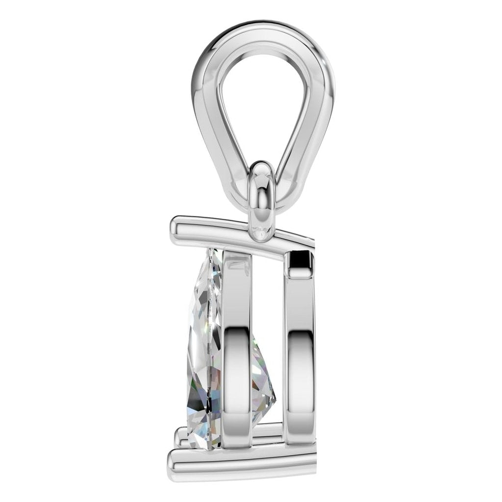 PE-1923 White Gold Pendant SET - Side View