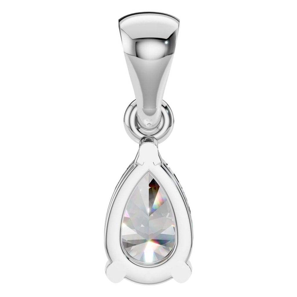 PE-1923 White Gold Pendant SET - BACK