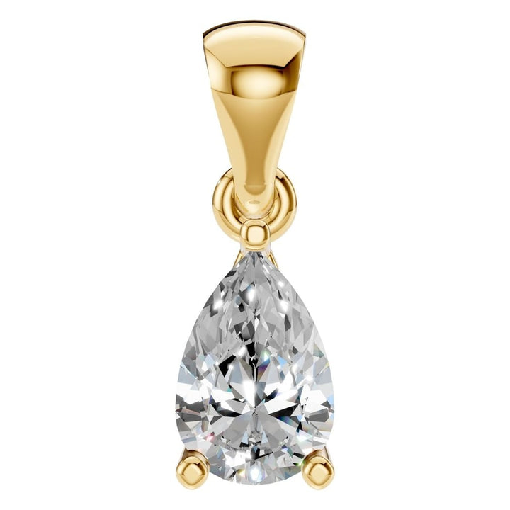 Solitaire Pendant Mounting - Pear 6x4mm